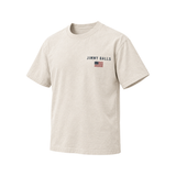 Flock Off Tee in natural, three-quarter front view